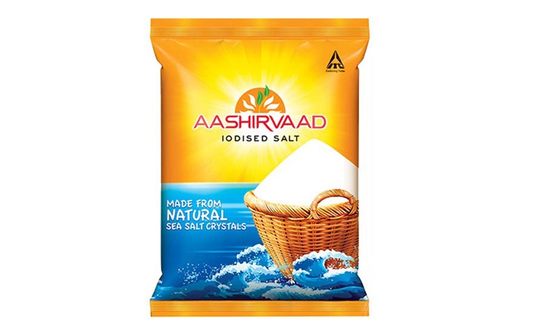 Aashirvaad Iodised Salt (Made From Natural Sea Salt Crystals)   Pack  1 kilogram